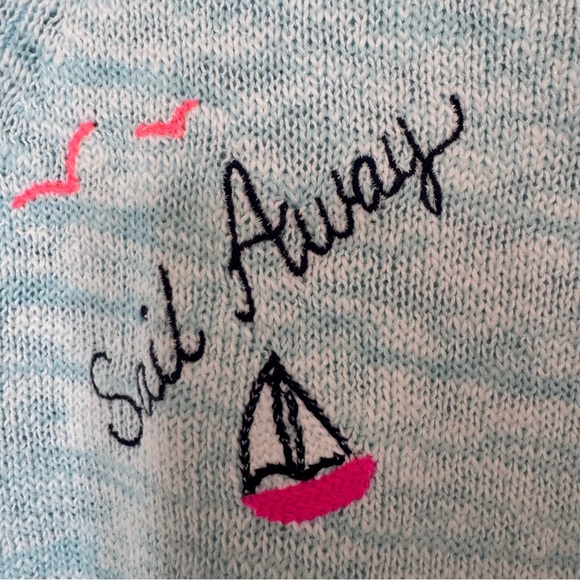 Lilly Pulitzer Blue Crew Neck Sweater with Playful Design - Picture 8 of 14